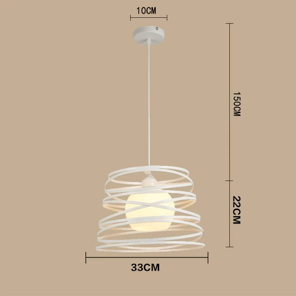 Universo Lampadario moderno a sospensione a fasce intrecciate, in ferro verniciato finish opaco - Attacco 1xE27, Potenza max 1x60 W, dim. 33x22 cm, lunghezza filo 100 cm