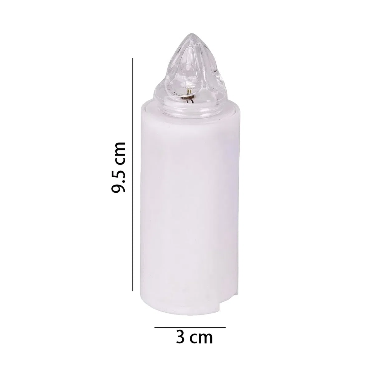 Lumino Led votivo Batteria Stillo 2 Effetto Luce Lampeggiante Intermitenza Lunga Durata fino 365 Giorni