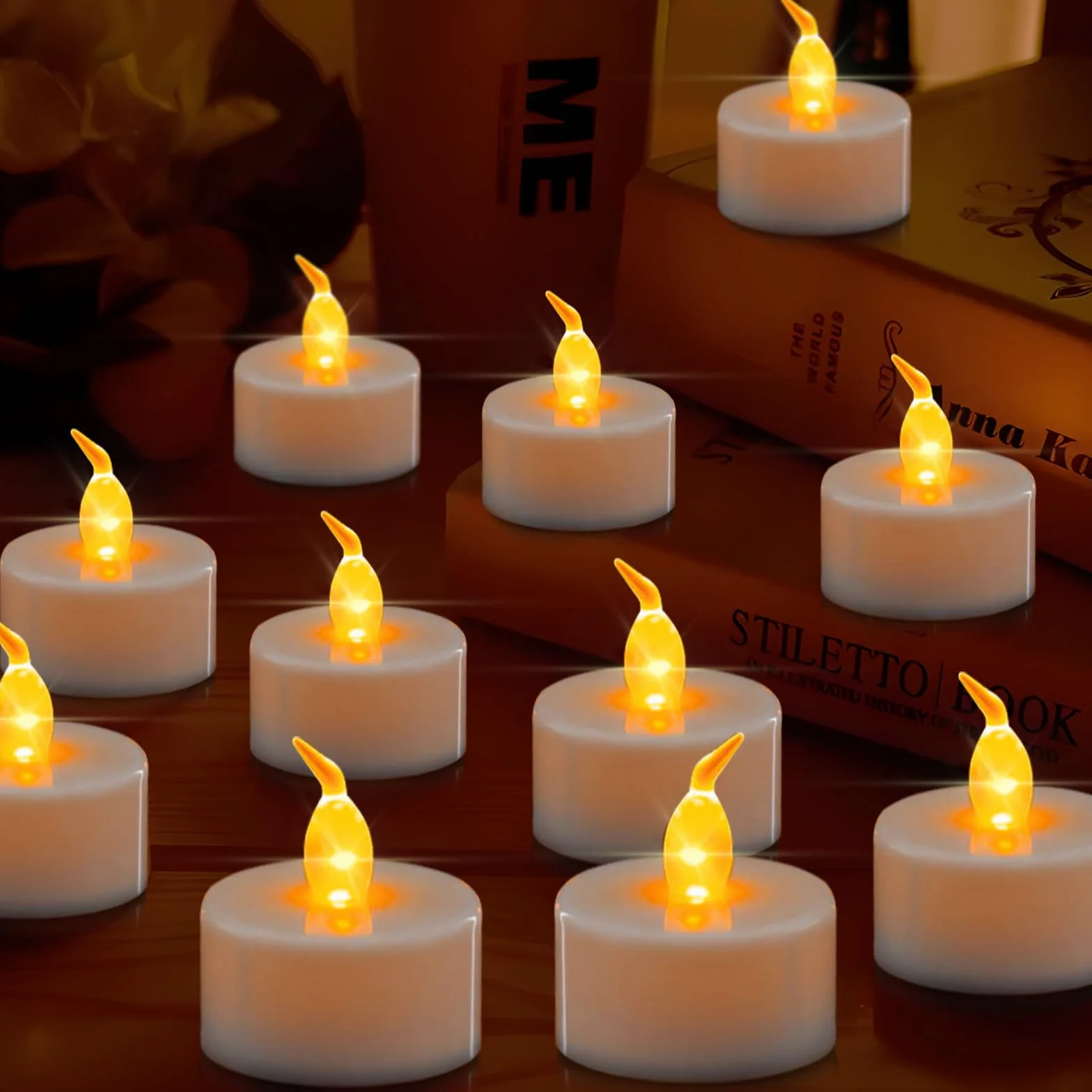 MOYKSRR Candele LED, Senza Fiamma, Luci LED Realistiche per Decorazione Casa e Occasioni Speciali