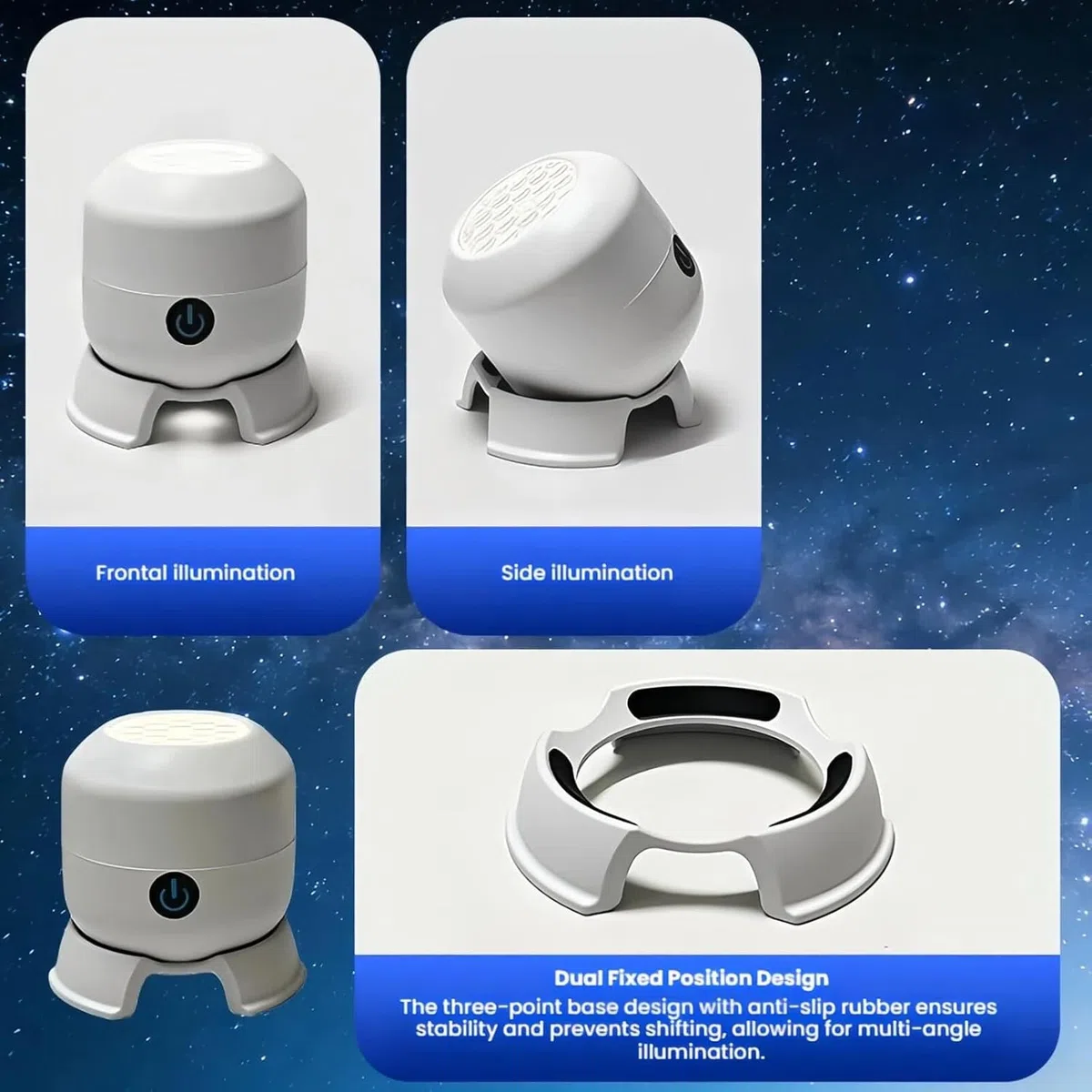 Proiettore di luce LED rotante dinamico per bambini, oceano, ricaricabile USB, dimmerabile, proiettore per bambini per camera da letto, Calma e relax