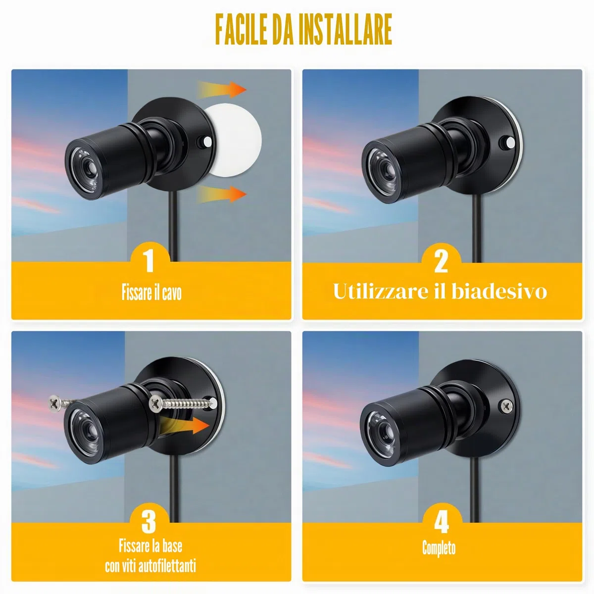 4PCS Mini Faretti a Spot, USB 5V 1W Vetrina per Gioielli Luci LED Spot, Piccola Luce D'accento, Faretti da Lncasso a LED per Vetrine, Gioielli, Armadi, Modelli