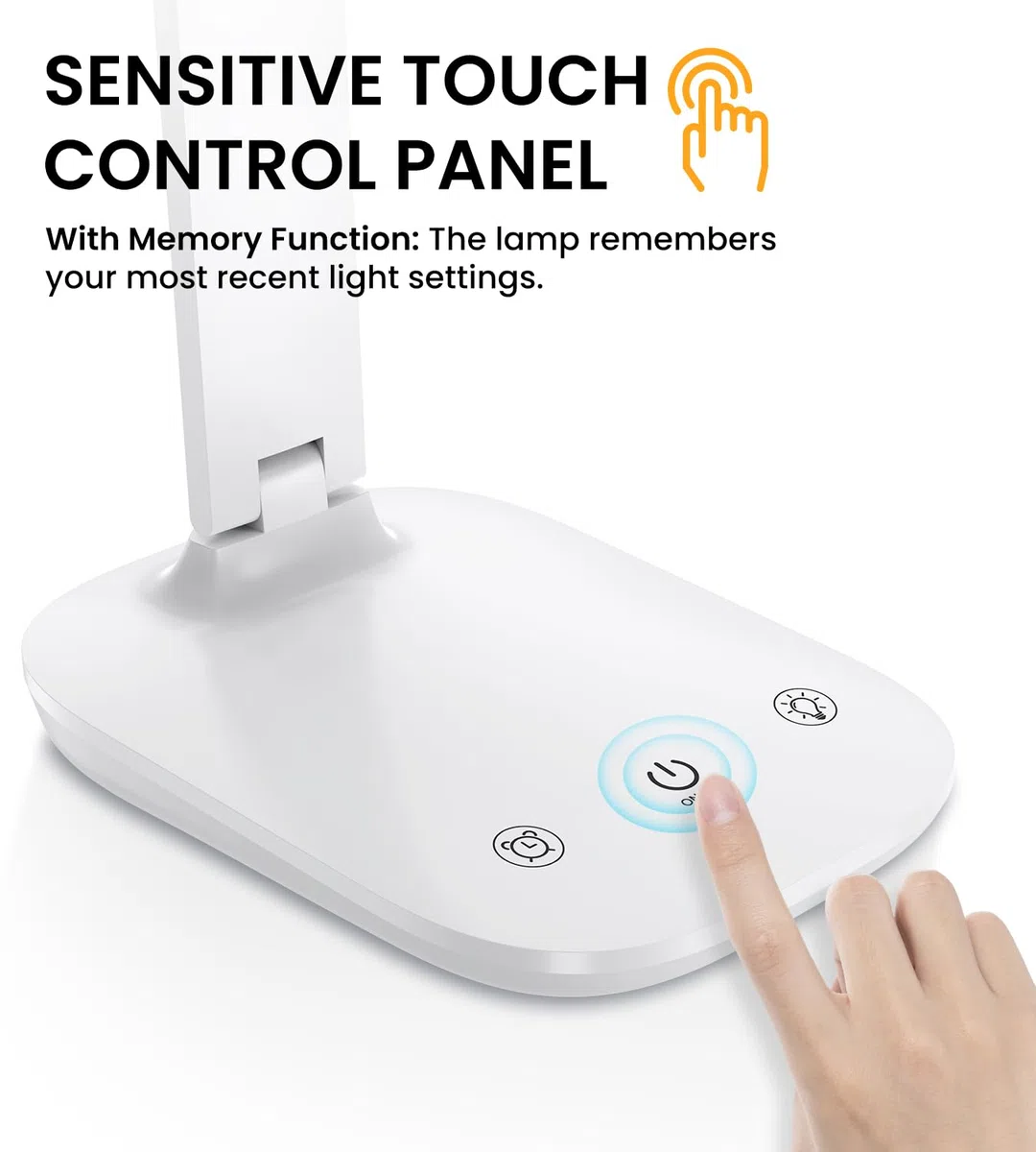 Lampada da Scrivania,5 Colore Lampada da Scrivania con Filo,Timer/Dimmer Infinito/Tocca Controllo,Lampada da Tavolo con Porta 5V/1A,Lampada Scrivania LED per PC,Studiare,Lettura,Disegno,DIY