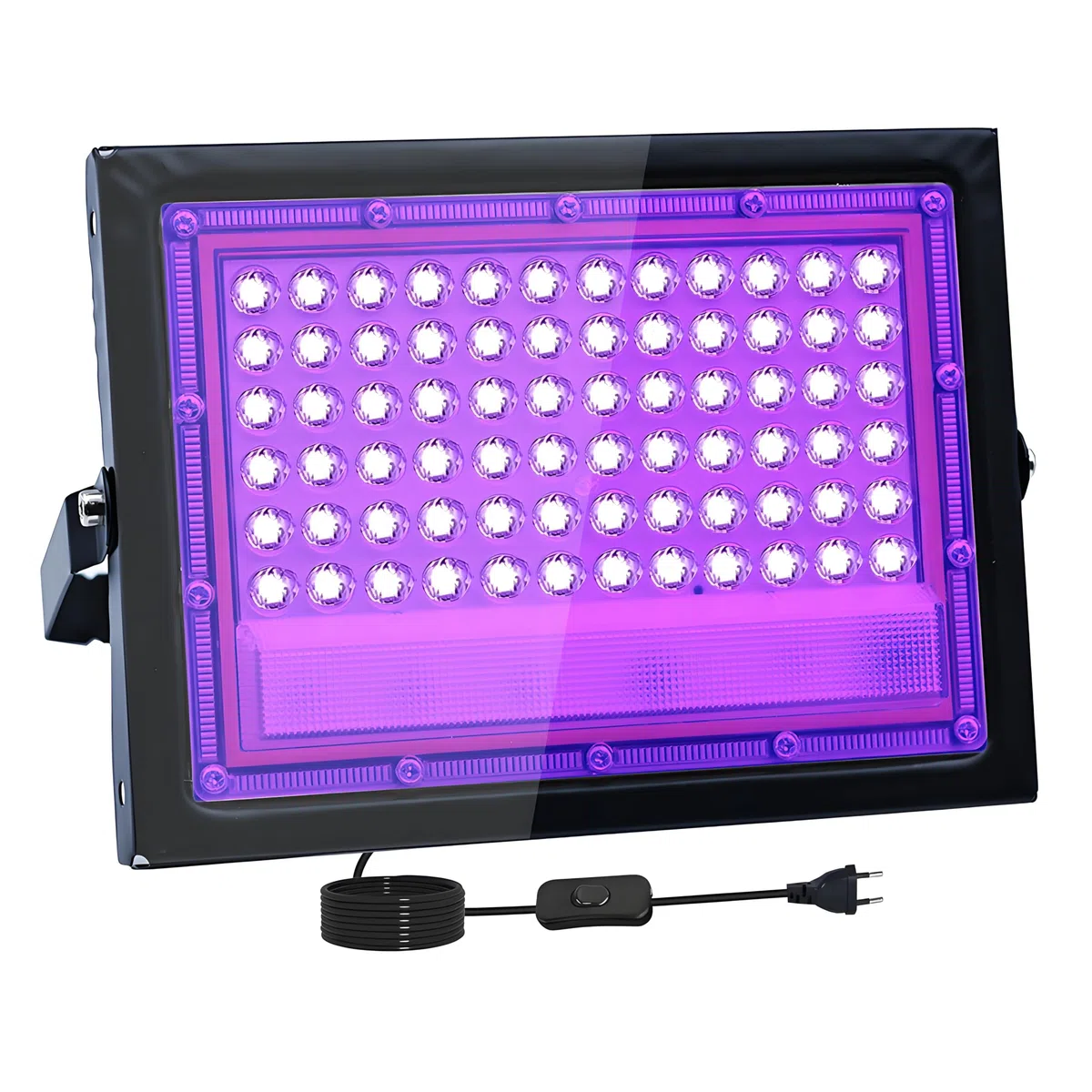 50W Faretto UV LED, 395-400nm LED Luce Nera, IP66 Impermeabile Luce Nera UV, Lampada uv Con Interruttore per Halloween, Pittura Del Corpo, Poster Fluorescente, Bar, Acquario, Festa Al Neon