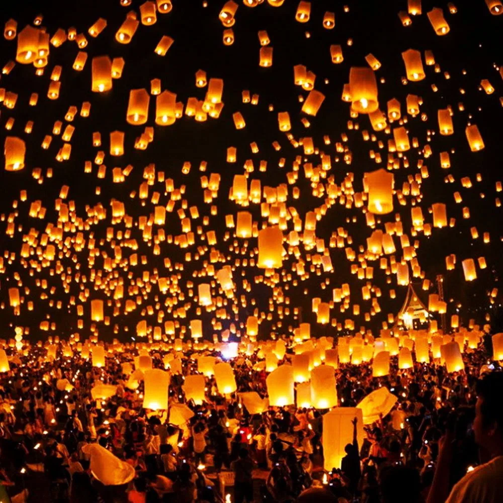 10PCS Cinese Lanterne di Carta Lampada per Feste e Matrimoni, Bianco, Confezione
