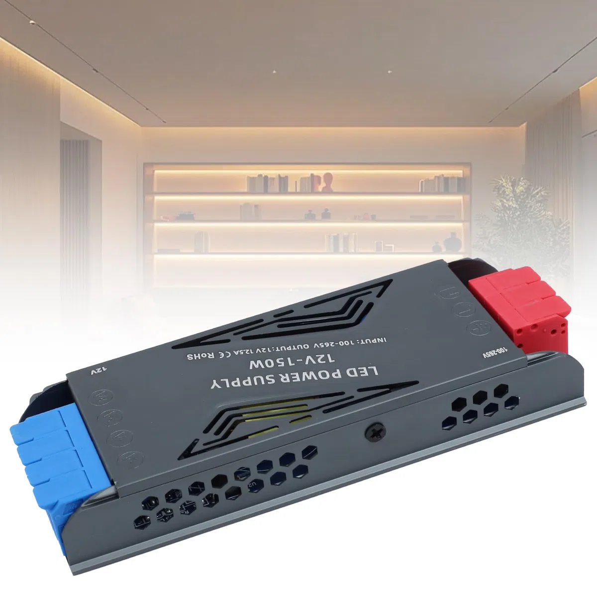 Trasformatore LED 12V 150W 12,5A Ultra Sottile Alimentatore LED Driver AC 220V a DC 12 Volt 150W Trasformatori Adattatore LEDs a Tensione Costante Senza Sfarfallio per LEDs Striscia
