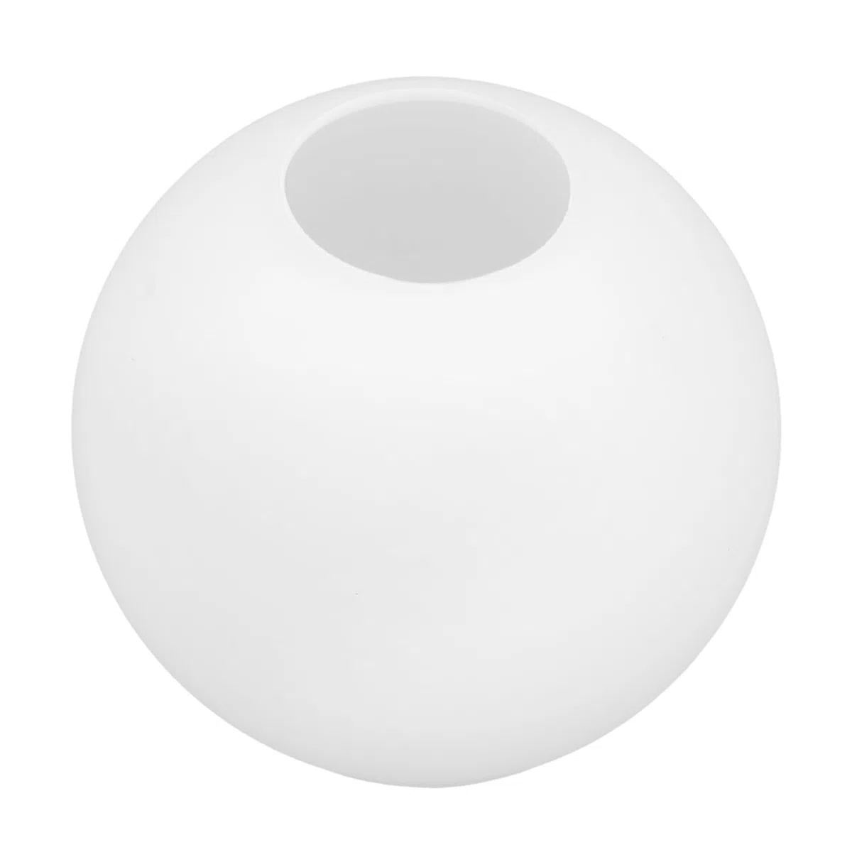 Healeved Paralume Globi in Vetro Bianco a Doppio Foro con Struttura a Bocca Piatta per Lampade Pendenti E27, Adatto a Lampadari e Spazi Retro