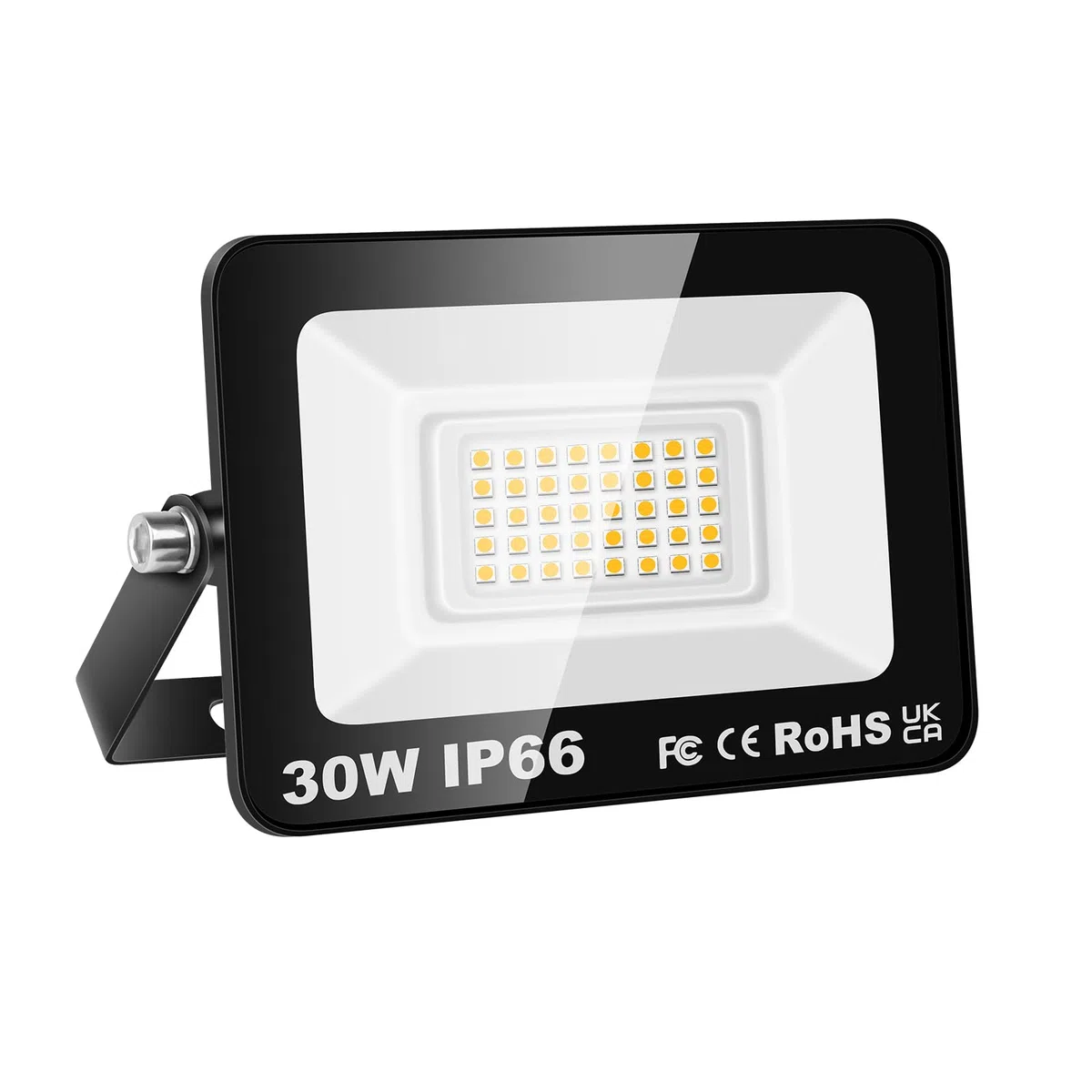 Willpower Luci di sicurezza a LED per esterni 30 W 3000 LM Proiettori a LED IP66 impermeabili bianco caldo 3000 K 85 V-265 V Luce da parete per giardino cortile patio