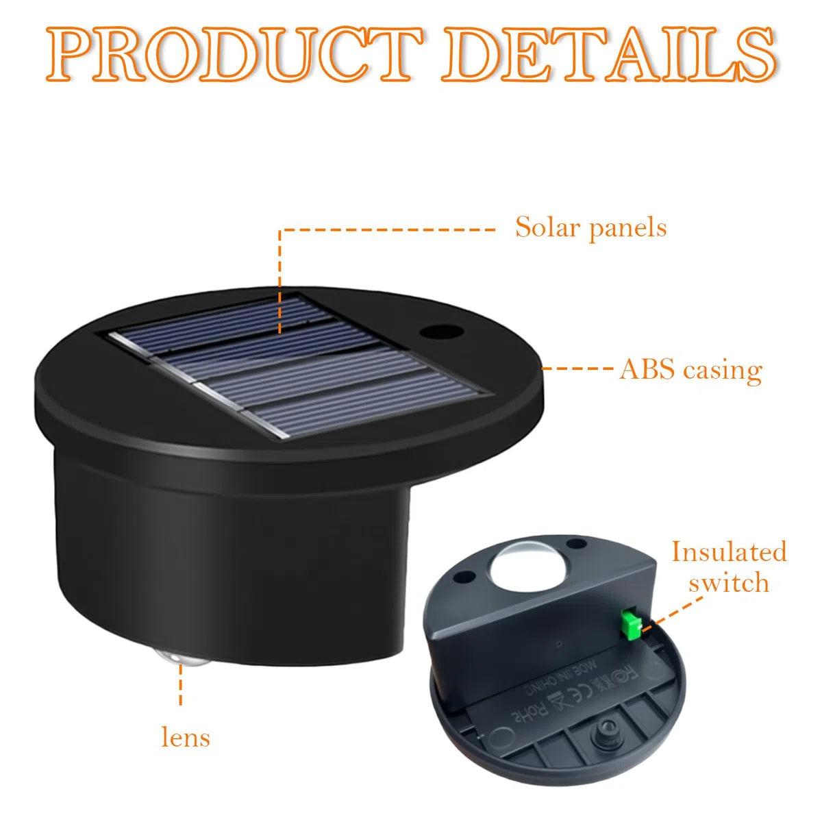 TaimeiMao 6 Pezzi Luci Solari per Esterni, Luci Solari per Piscine, Luci LED Solari per Piscina, Lampada Solare da Esterno, per Giardino, per Laghetti, Gradini, Pareti, Terrazzo