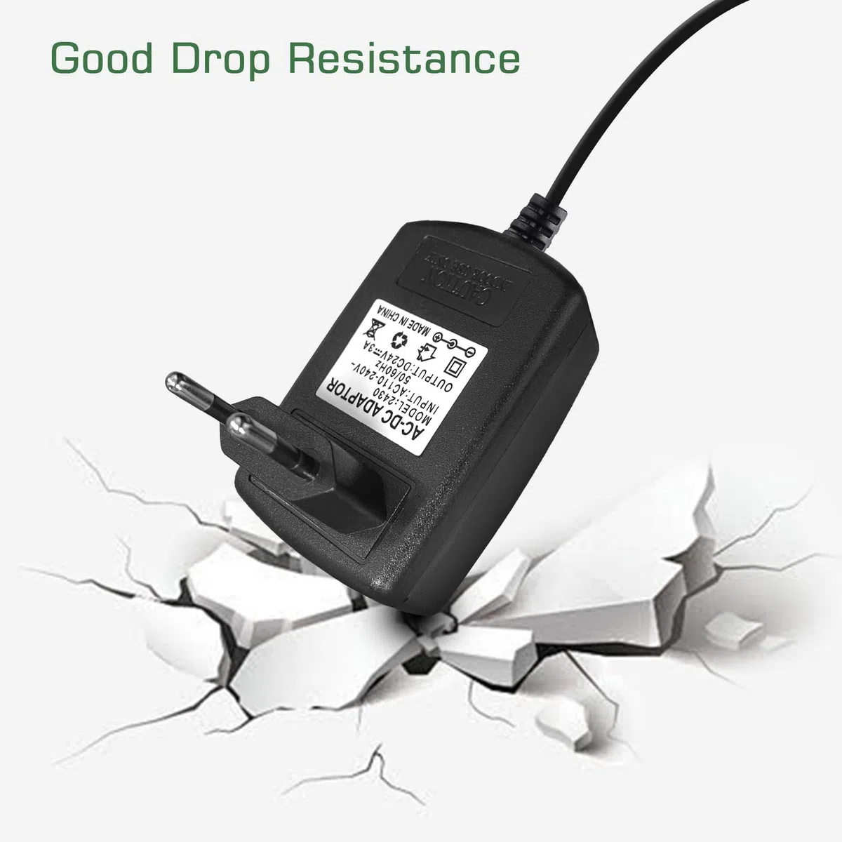 KSIBNW Trasformatore Alimentatore Universale DC 24V 3A, 72W Adattatore di Alimentazione AC 110-240V 50/60HZ Alimentatore Switching 3000mA Max Adattatore Caricatore per Striscia LED, Nero