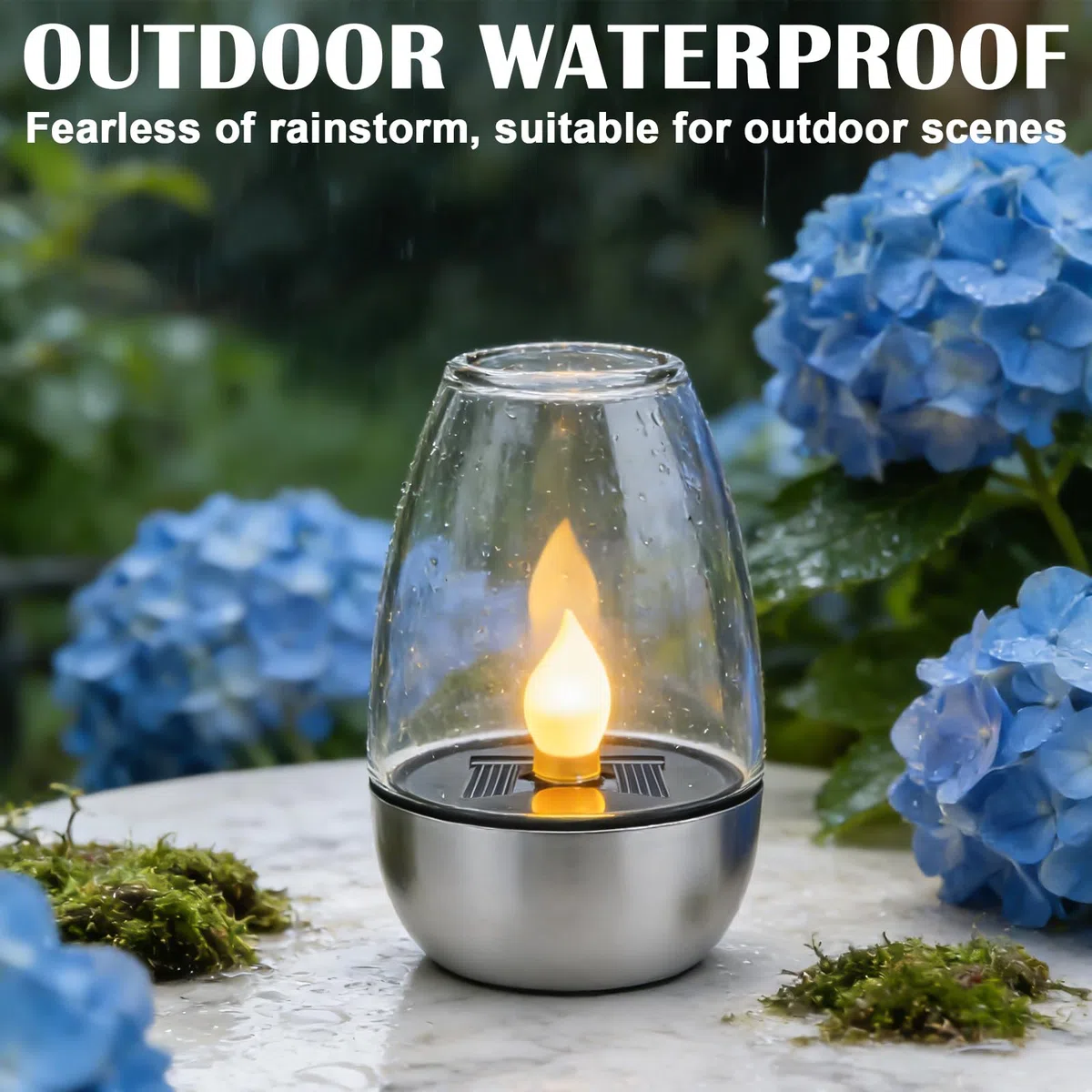 6 candele a LED a energia solare, per esterni, con fiamma a candela, per esterni, resistenti alle intemperie, per giardino, terrazza, balcone, decorazione, bianco caldo