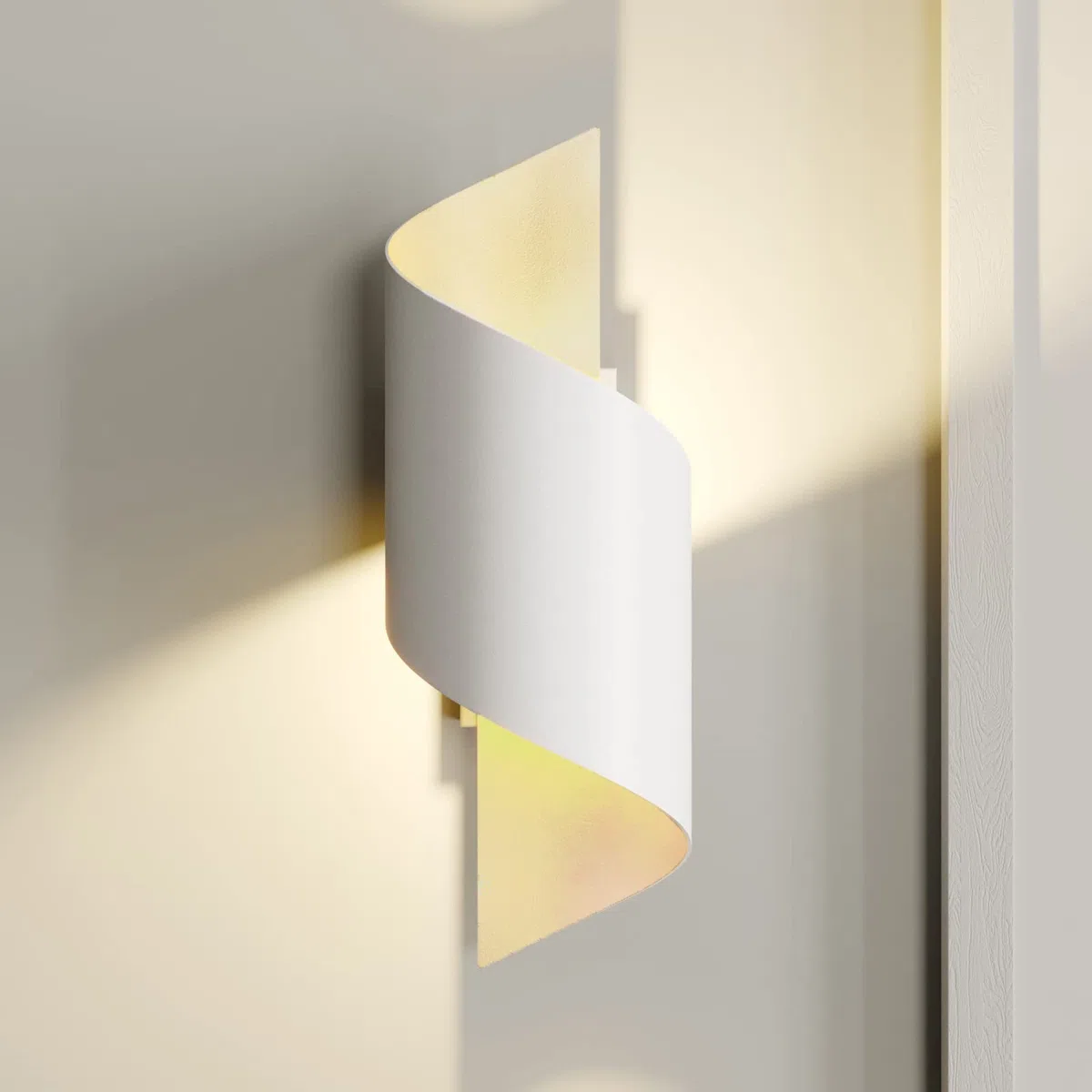 Applique moderno doppio fascio luce LED G9 7W lampada bianco nero parete muro ingresso corridoio camera da letto 230V Bianco 4000K