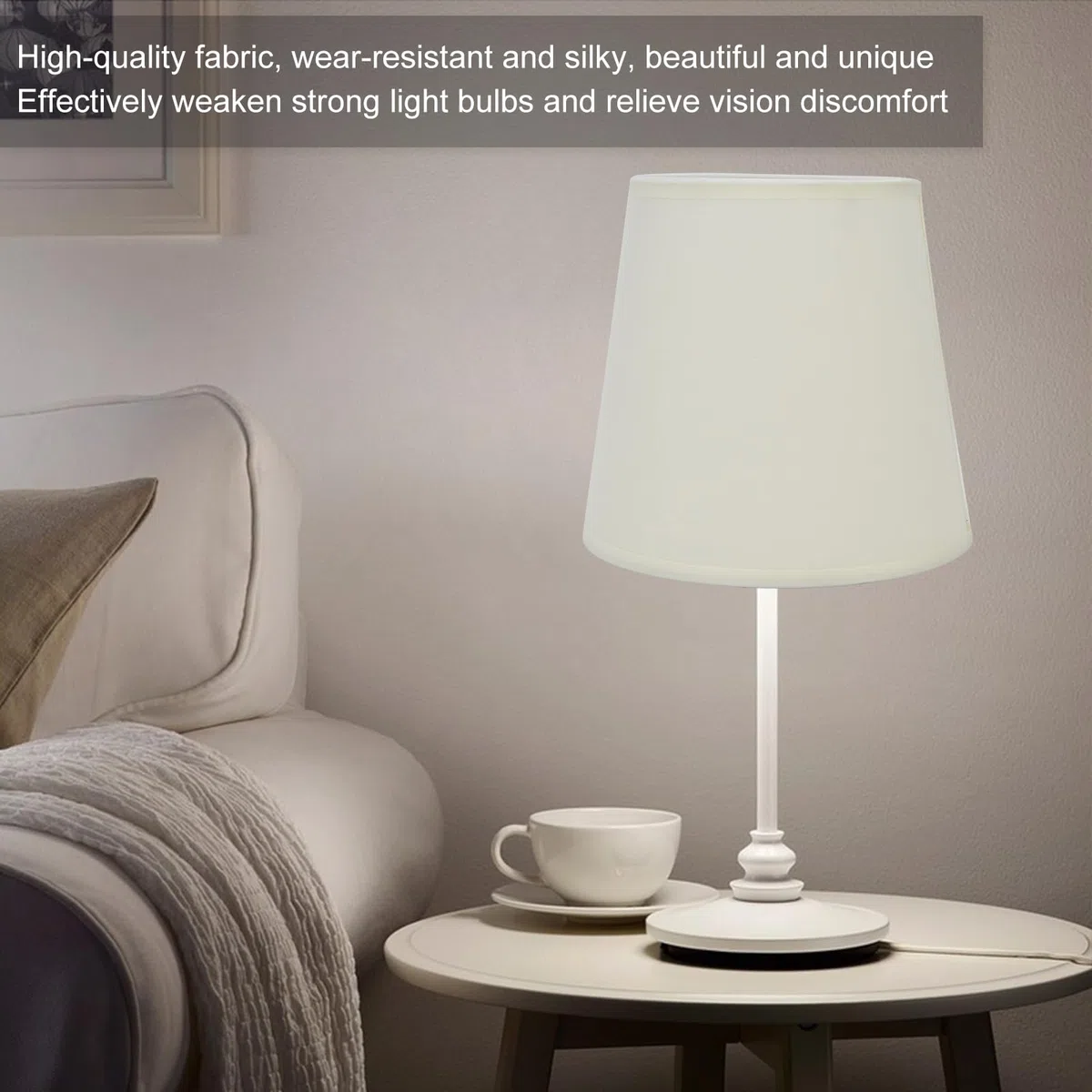 BestAlice 2 Pz Piccolo Paralume Lampada, Paralume in Tessuto Paralume Lampadario, Clip su Paralume per Interni Paralume in Tessuto Stile Europeo per Lampadario E14 Lampada da Tavolo Lampada da