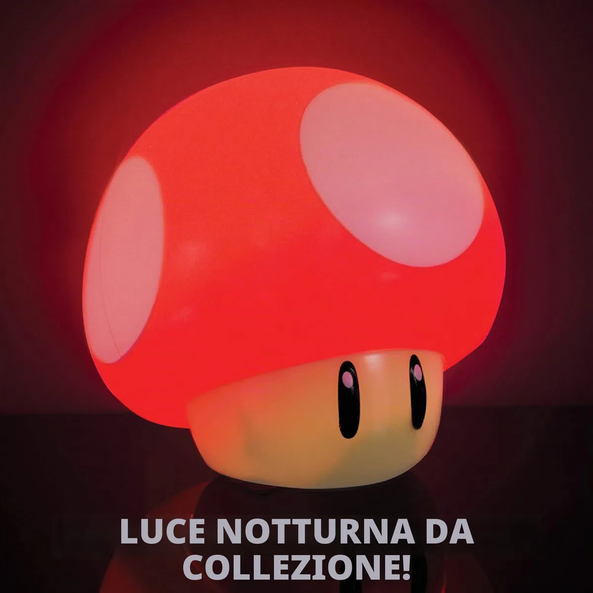 Paladone Luce a Figura Super Mario Mushroom - Luce Collezionabile Ufficiale con Suono, Regalo per Bambini