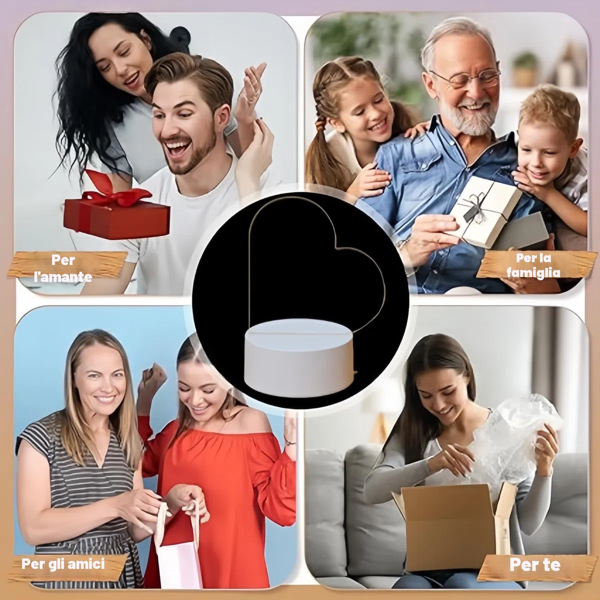 LELYFIT Luce Notturna Fai da Te Personalizzata a 16 Colori con Telecomando, Luce Notturna Cancellabile, Regali Personalizzati per Genitori, Amici e Bambini