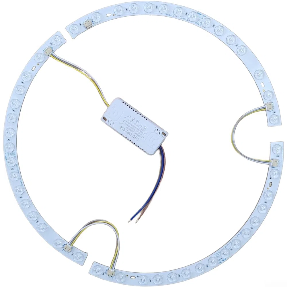 Striscia LED per luce del ventilatore da soffitto - 38 cm, barra magnetica a tre colori, uscita uniforme e luminosa con fissaggio magnetico adesivo (striscia luminosa)