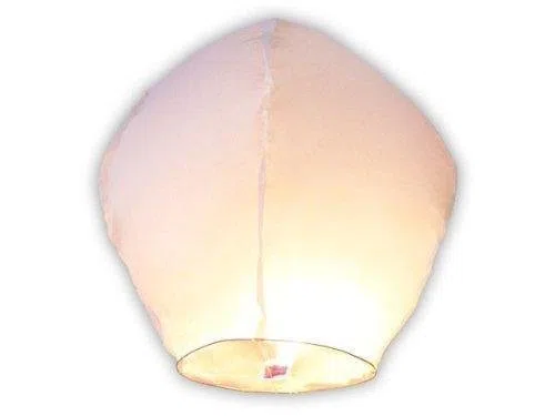 Partylandia Shop Lanterne pacchetto x10 volanti biodegradabili e non infiammabili (bianco) ...