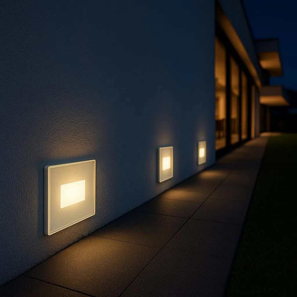 Segnapasso Faretto LED da incasso per scatola 503 IP65 4W 3 tonalità CCT Luce calda, naturale, fredda - vetro bianco per esterni e interni 220V (Luce diretta)