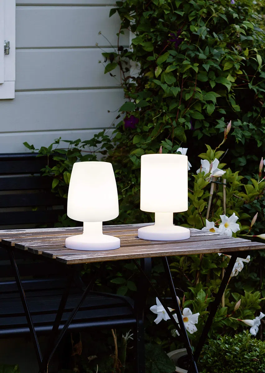 Reality Leuchten r57071101 a +, Batteria Lampada da esterno LED, acrilico, 1,5 Watts, Bianco, 13.0 x 13.0 x 20.5 cm