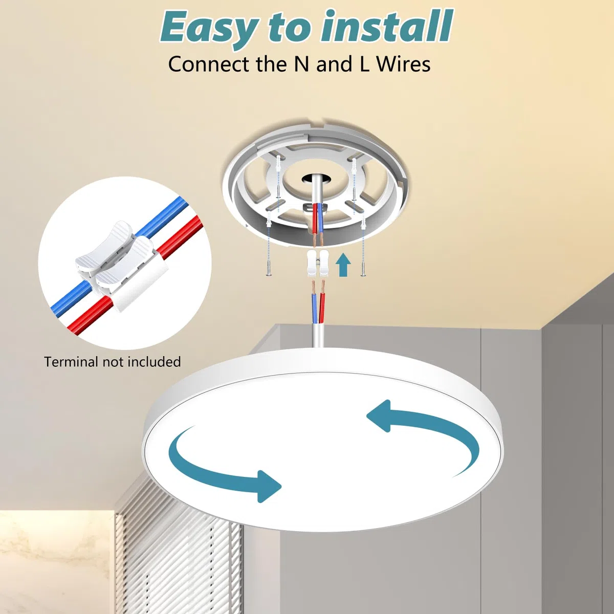 Plafoniera LED Soffitto 24W Lampada da Soffitto 4000K 2000LM Plafoniera Bagno IP44 Impermeabile Ø28CM Rotonda Lampadario LED Moderna Luce Soffitto per Cameretta, Soggiorno, Cucina, Balcone, Corridoio