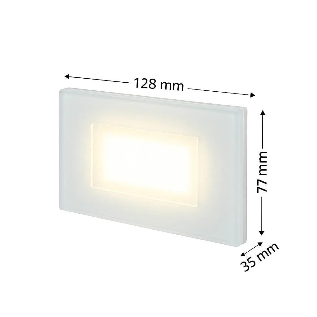 Segnapasso Faretto LED da incasso per scatola 503 IP65 4W 3 tonalità CCT Luce calda, naturale, fredda - vetro bianco per esterni e interni 220V (Luce diretta)