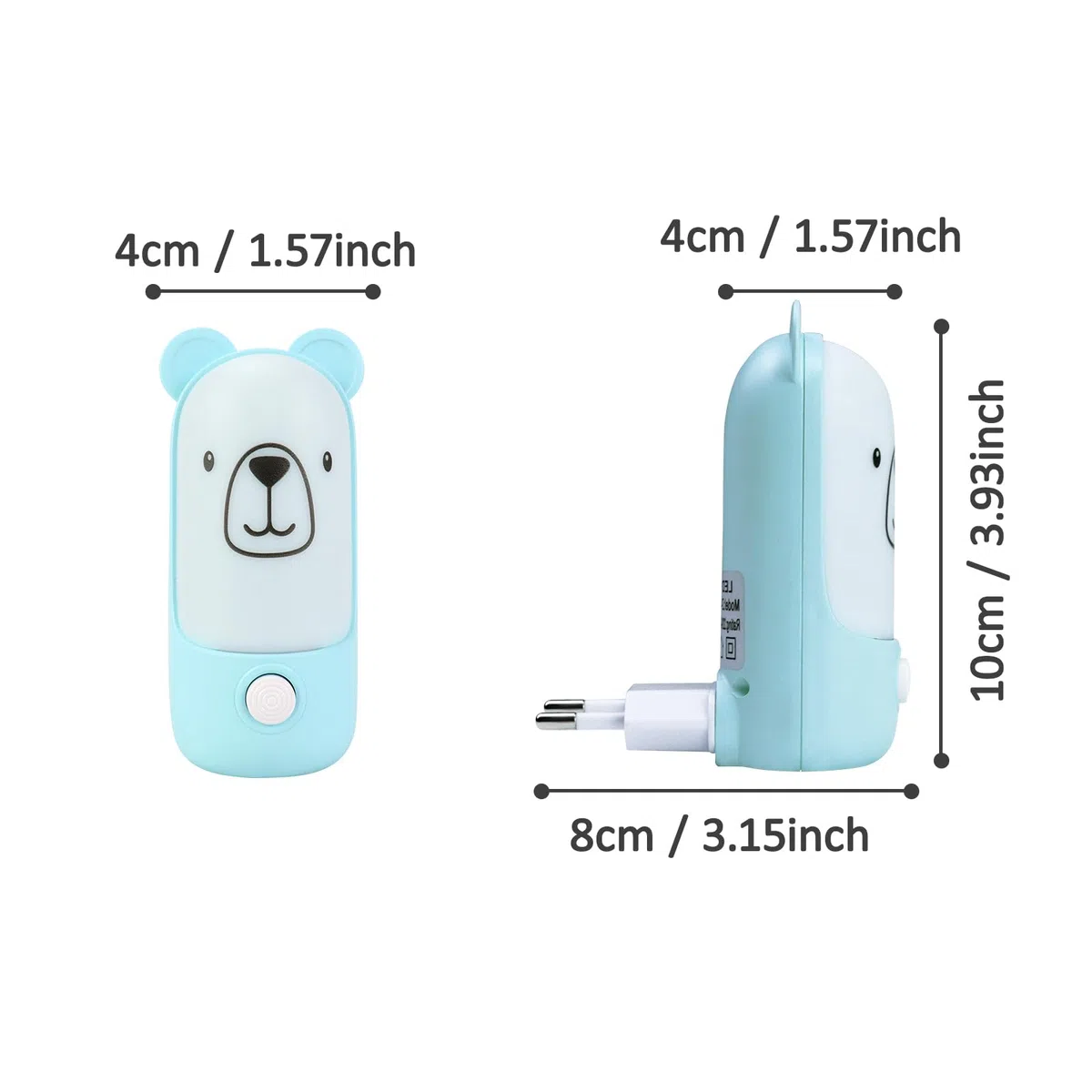 Wetry Luce Notturna Bambini da Presa con Interruttore Articoli Nanna Neonati Accessori Utili Regalo Bimba 1 Anno