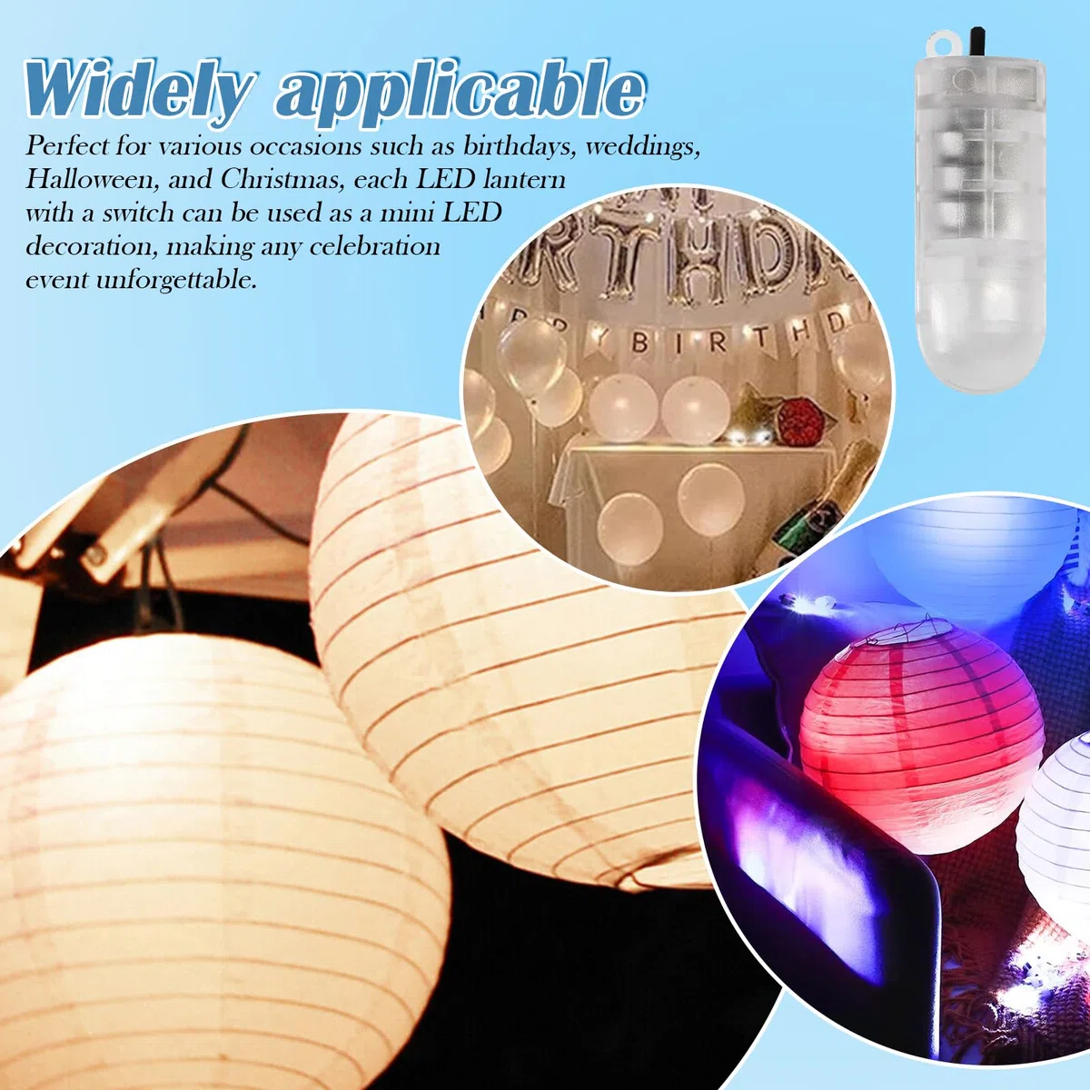 70 luci LED per palloncini a LED, impermeabili, per palloncini, luci a LED, decorazione per palloncini, lanterne di carta, Natale, matrimoni, feste, compleanni