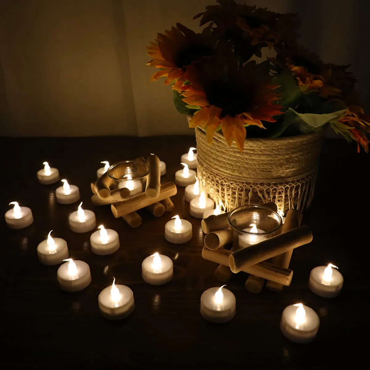 Wilrigir Candela senza fiamma, a LED, telecomandata, a batteria, con timer, realistica e luminosa, luce bianca calda, per feste di stagione e festival, confezione da 12