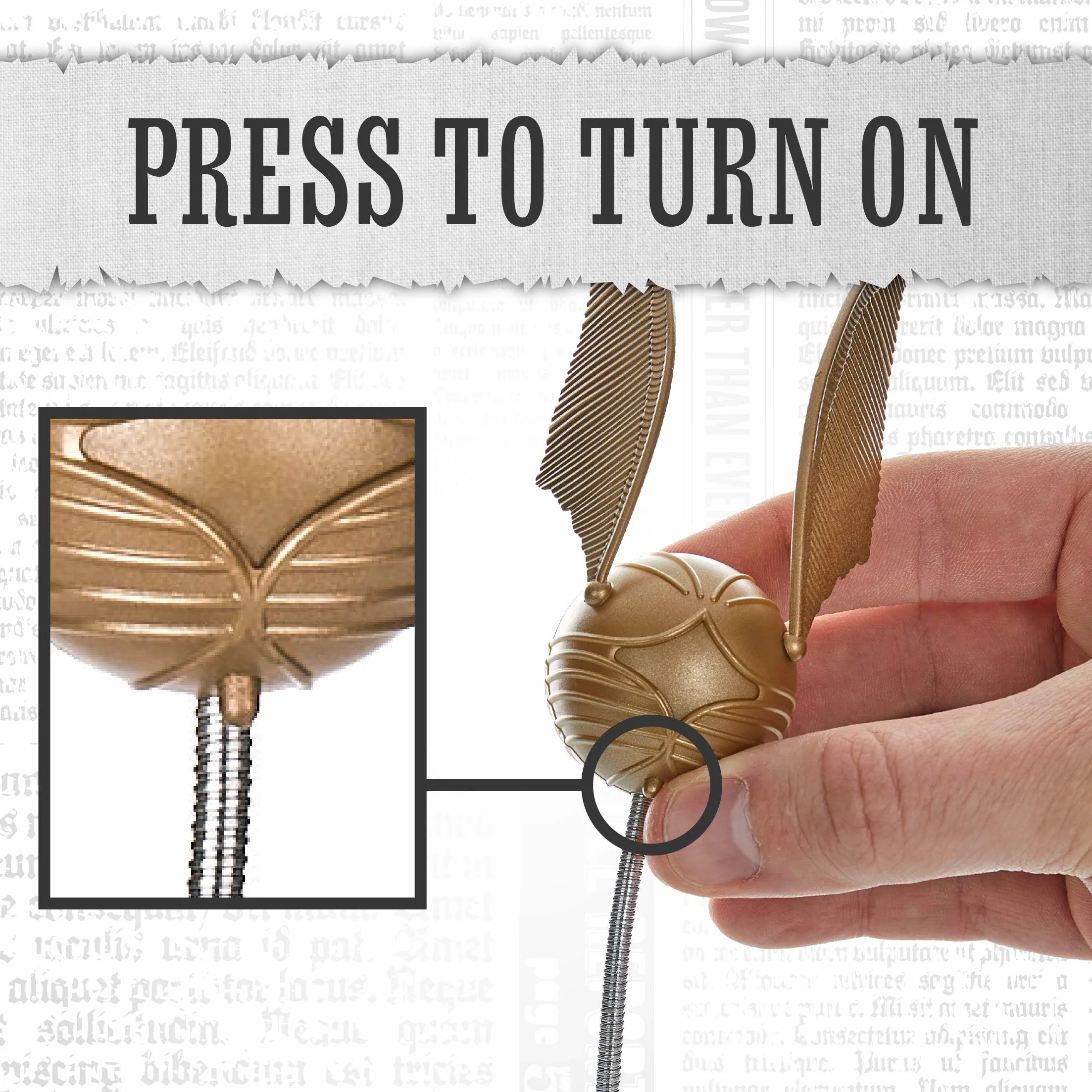 Luce Lettura Boccino d'Oro Lampada Clip per Lettura Notturna, Ufficiale Harry Potter