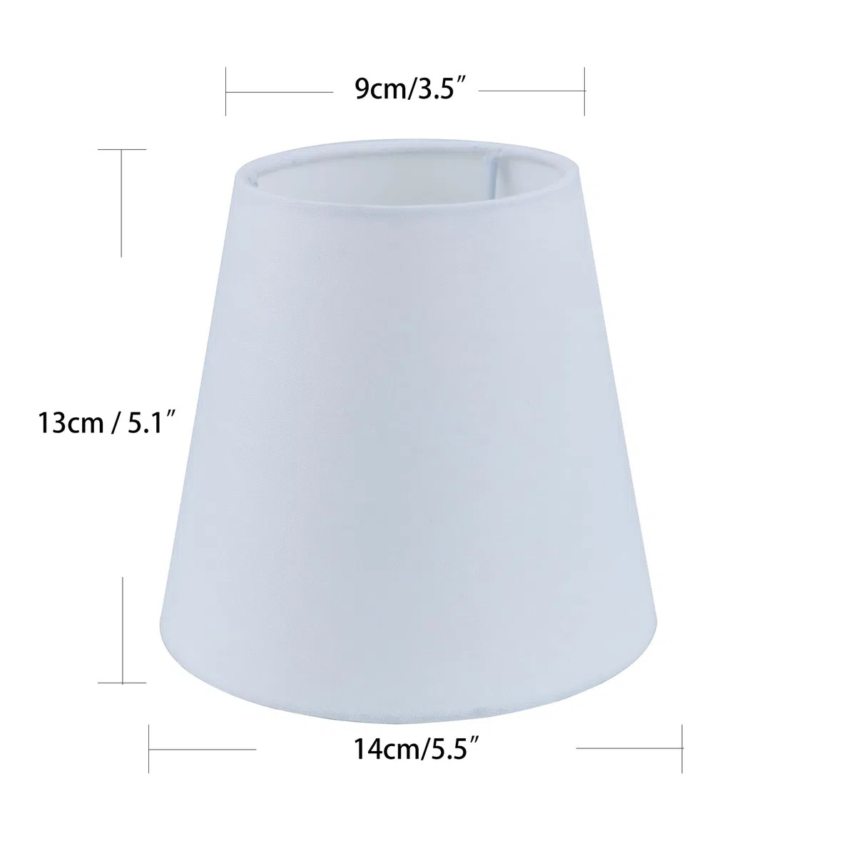 Sinta 2 Pezzi 5.5 inch E14/E27 Paralumi per Lampade Tessuto Piccolo Paralumi Lampadari Lampadario e Lampada a Muro,Bianco
