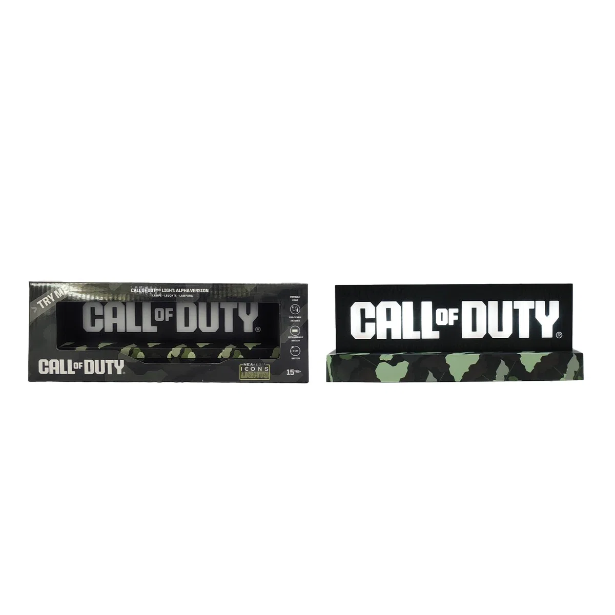Neamedia Icons Light Call Of Duty: Alpha Version, licenza ufficiale, lampada LED per atmosfera da salotto o ufficio, compatibile con cellulare, XBox, PS5 e PC, idea regalo
