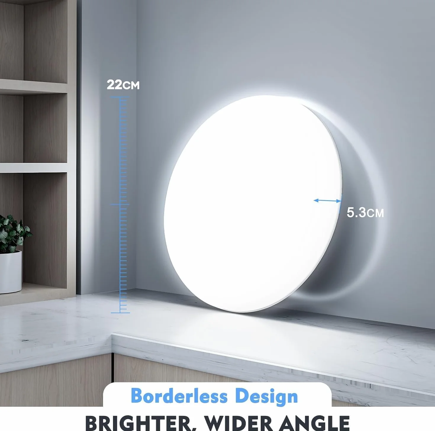 Plafoniera LED Soffitto 36W IP54 Impermeabile, 6500K 4500LM Lampadario LED Soffitto, Luce Fredda Super Luminosa Lampadari Moderni Senza Cornice per Bagno, Cucina, Soggiorno, Camera da Letto