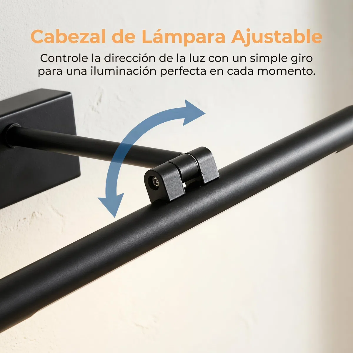 BARCELONA LED. Applique da bagno a LED nera 40 cm – 6 W, 420 lm, IP44 – Bianco neutro 4000 K. Illuminazione moderna ed efficiente. Applique sopra lo specchio.