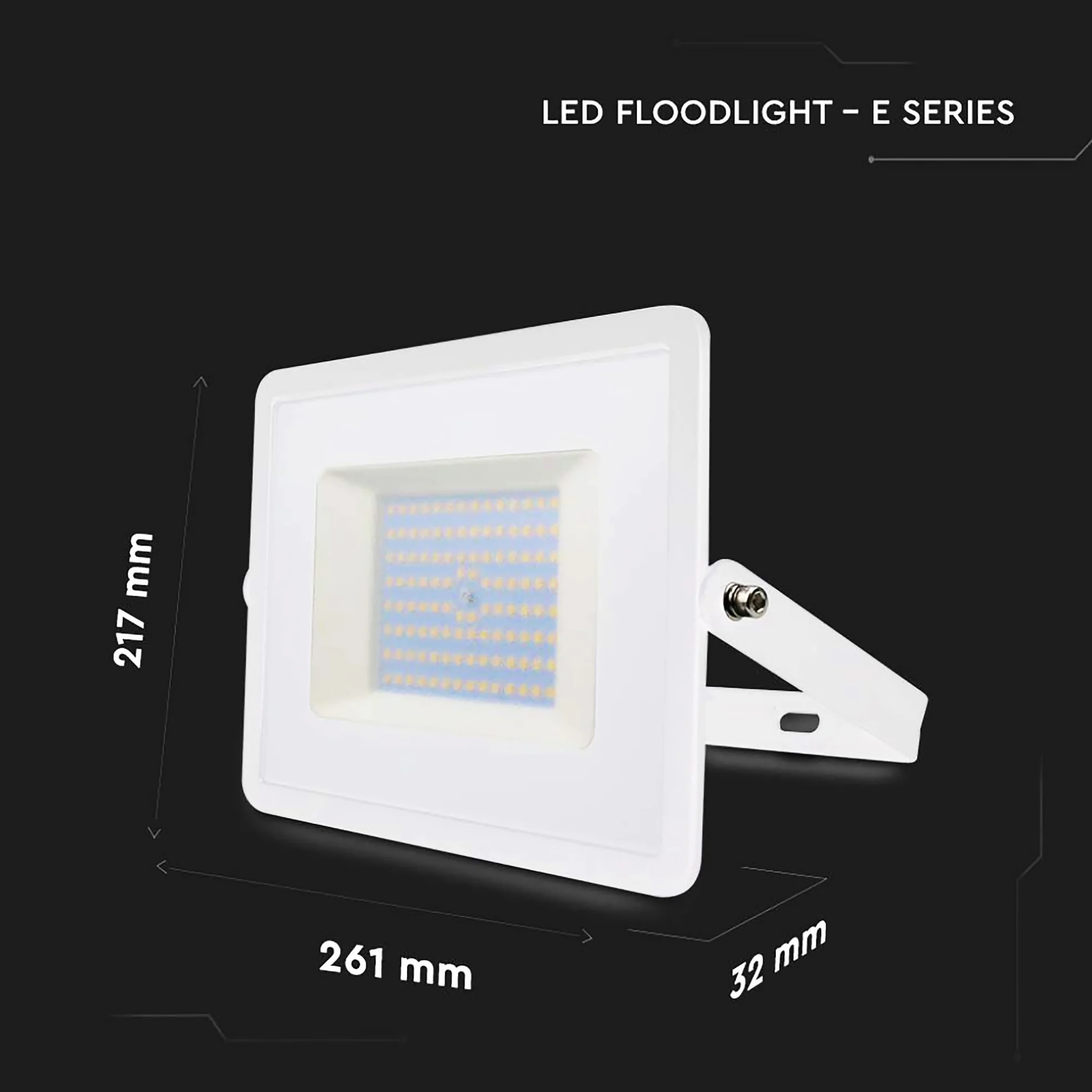 V-TAC Faro LED da Esterno Bianco 100W - [Chip Samsung - Alte Perfomance, Bassi Consumi] - 8700 Lumen - IP65 - Proiettore Faretto LED Nero per Casa, Giardino, Garage - Impermeabile - Fari Luce Naturale