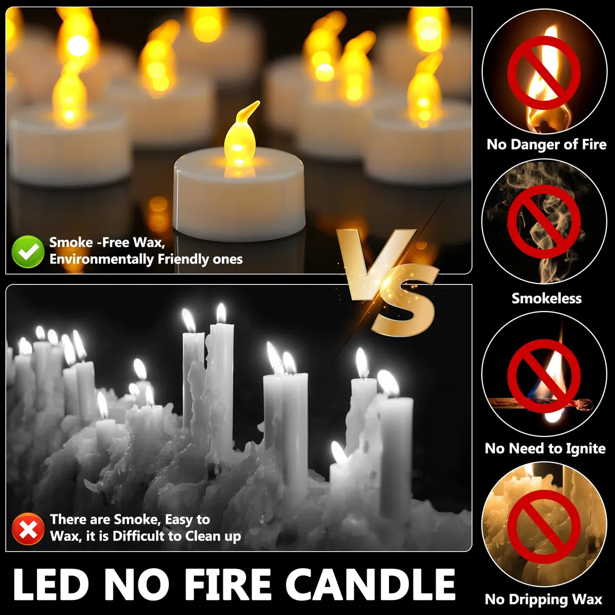 MOYKSRR Candele LED, Senza Fiamma, Luci LED Realistiche per Decorazione Casa e Occasioni Speciali