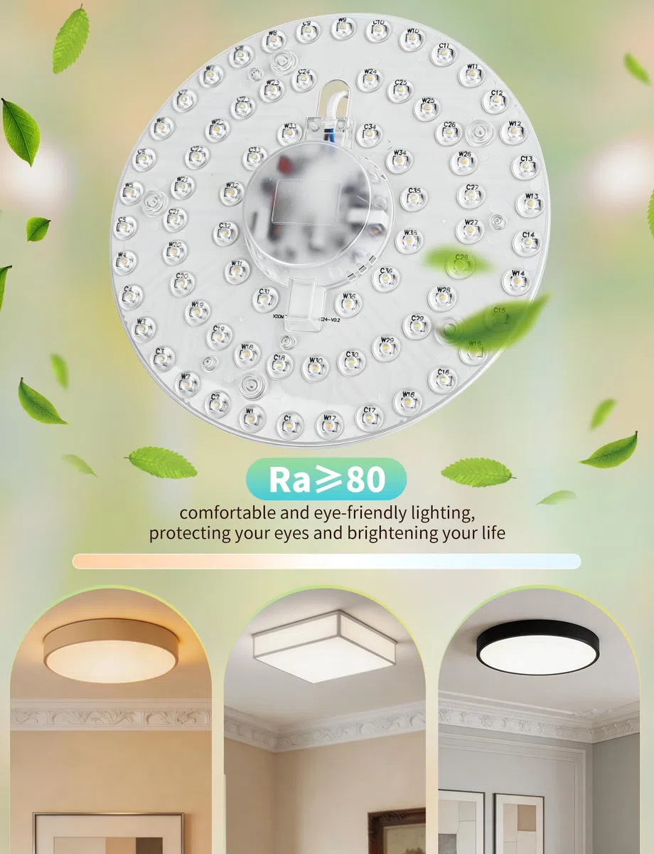 Aigostar Modulo Plafoniera LED - Pannello 32W 3400LM, 3CCT (3000K/4000K/6500K), Base Magnetica, Facile Installazione, Universale per Plafoniere e Lampadari (D230mm)