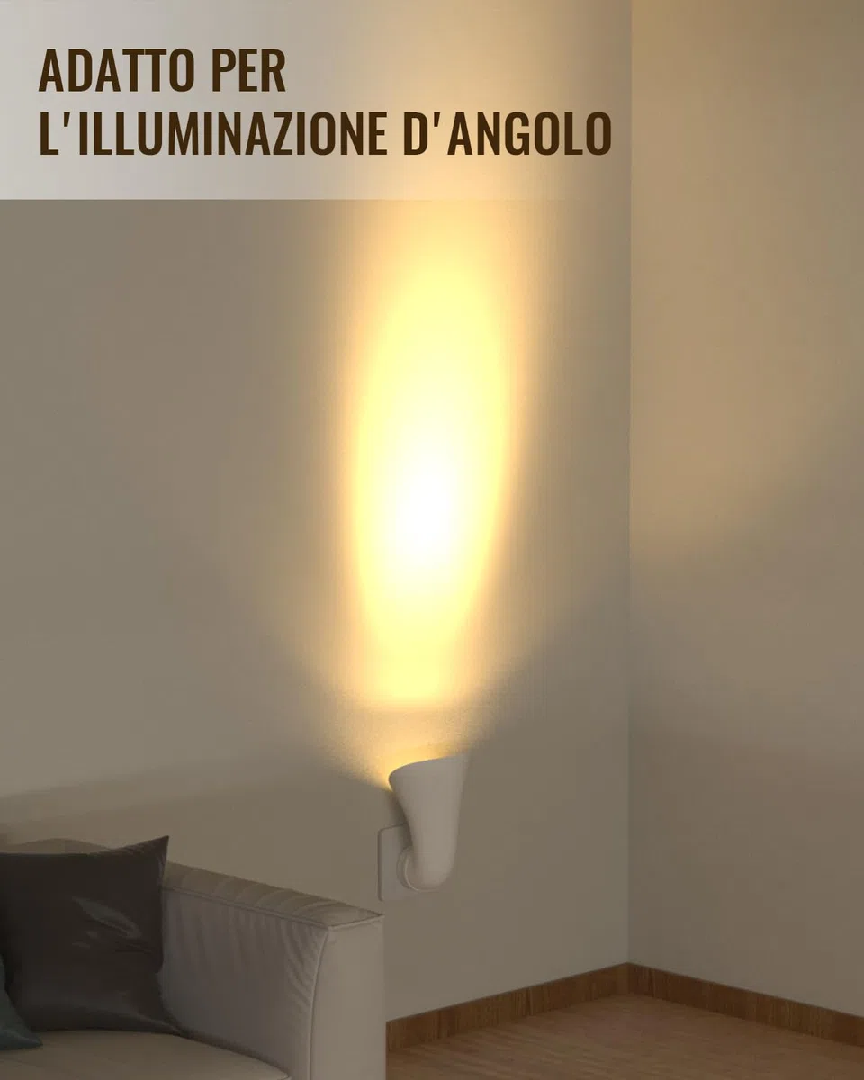Plug in Wall Light GU10 Faretto Applique Plug in Uplighters Lampade da Parete Interne per Soggiorno Ingresso Camera da letto (Lampadina non Inclusa)