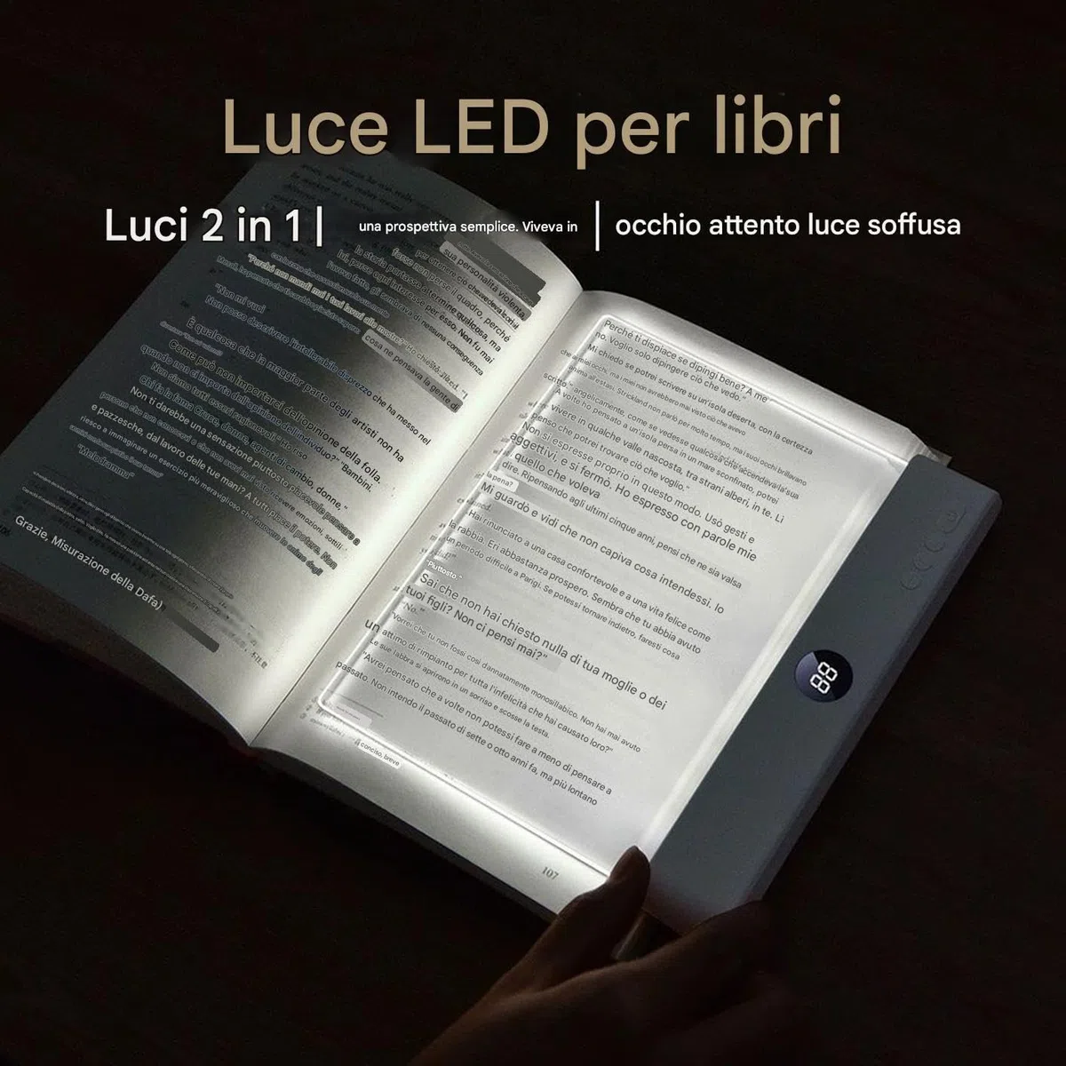 Lampada libro piatta | Lampada lettura a LED libri | Luces pagine libri lettura piatte LED trasparenti ricaricabili | Lampadas libro intelligente a 3 colori | Luce notturne della pagina delle letture