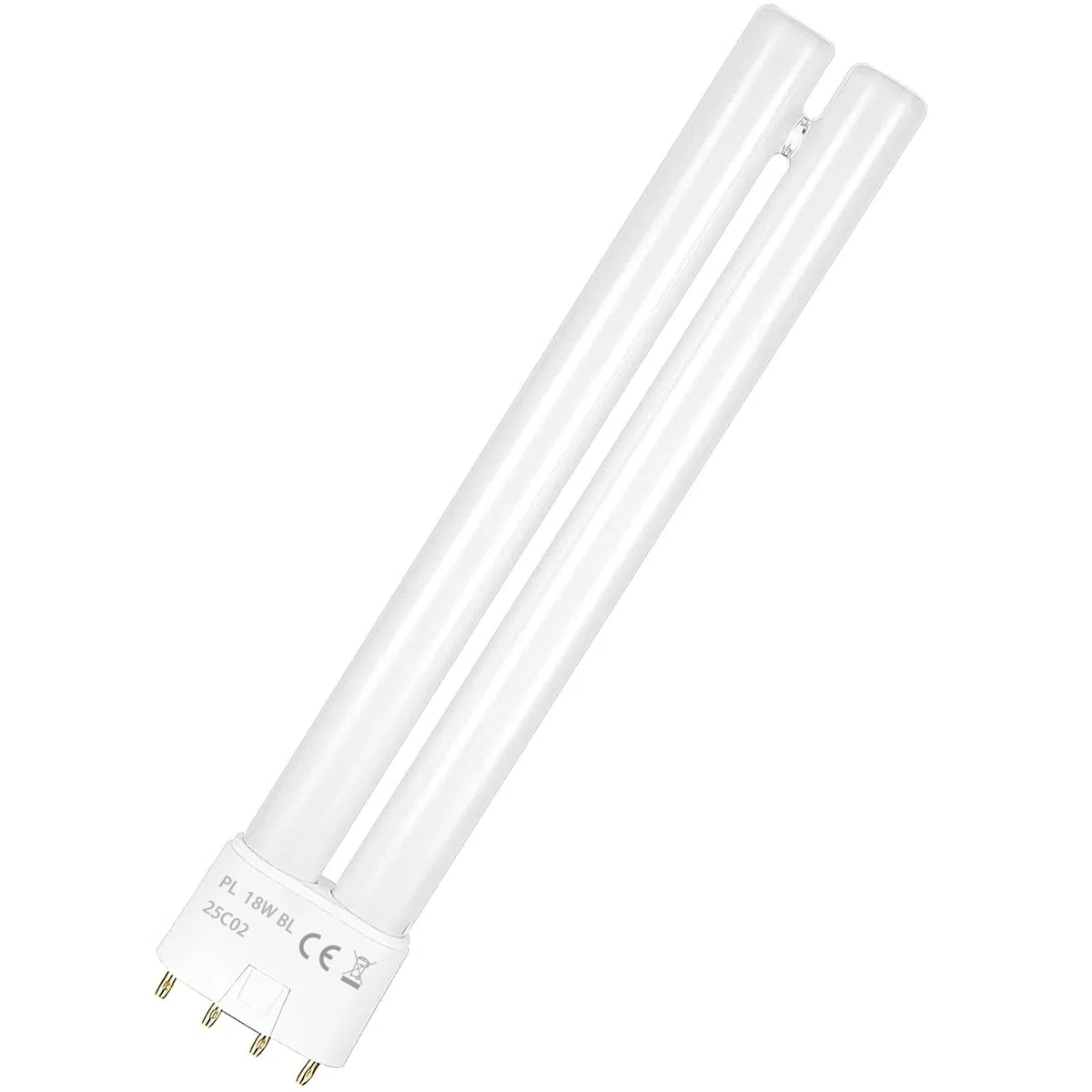 Lampadina di ricambio UV da 18 W, per insetti, attacco a 4 pin, 19 x 4,9 x 2,2 cm, 1 confezione (Bianco)