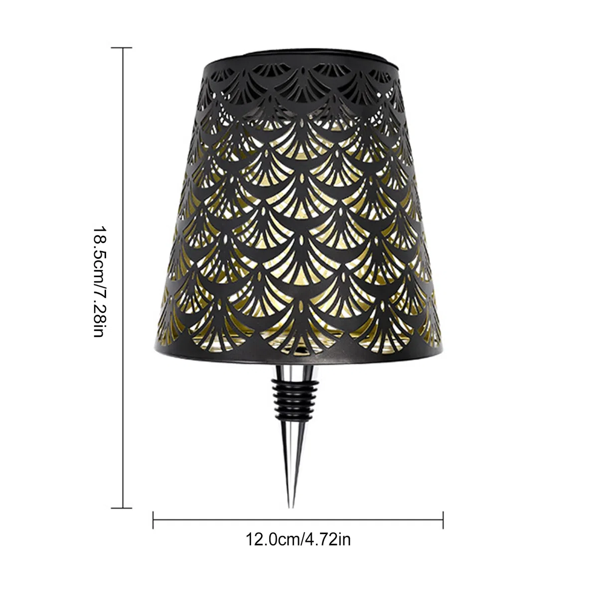 Lampada senza fili – Cordless Lampshade, Whiskey Bottle Top Light, Bottles Stopper Night Light Kit, Solar Powered Hollow Shadow Projection Glow | Bottles Lamp Light's For Party Christmas Table