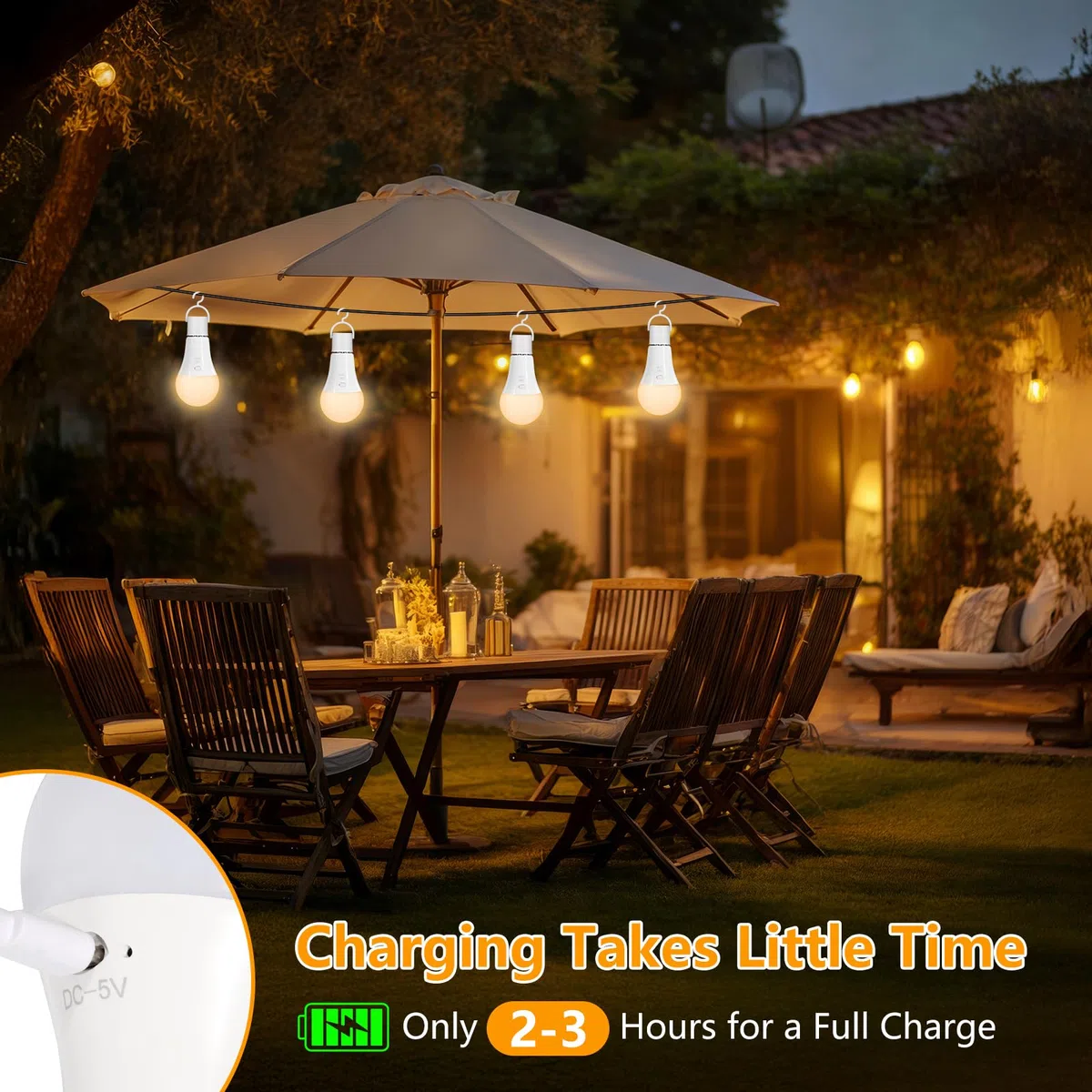 Ricaricabile Lampadina LED E27 Con Funzione Temporizzazione - Luci LED a Batteria 7 W Con Telecomando - Lampada Campeggio 3 Temperature di Colore - RGB Dimmerabile Lampada Emergenza, 2 Pack