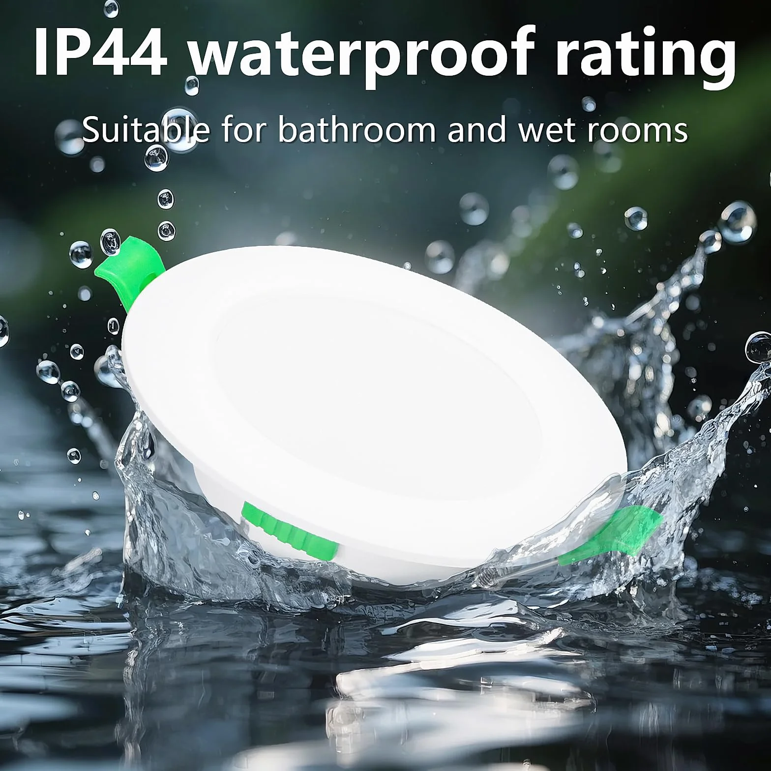 74 – 90 mm, faretto da incasso a LED, 6 pezzi, 7 W, dimmerabile, 75 mm, 220 V-240 V, IP44, per bagno e cucina, 2700 K/4000 K/6500 K, bianco