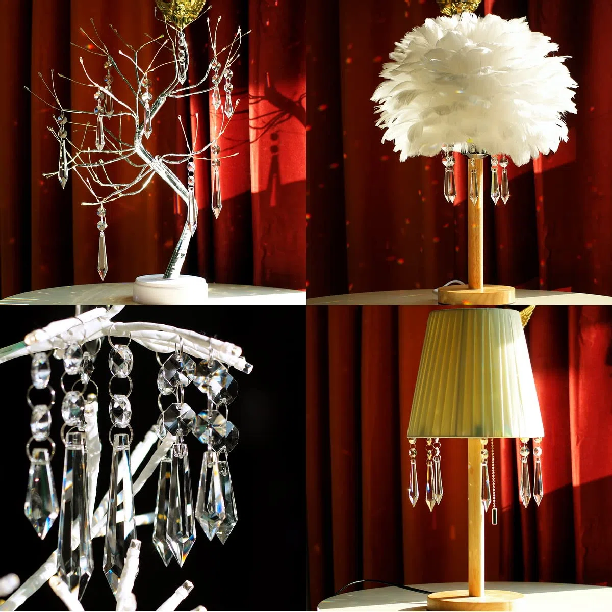 20 ciondoli di ricambio per lampadario, 76 mm, cristalli decorativi