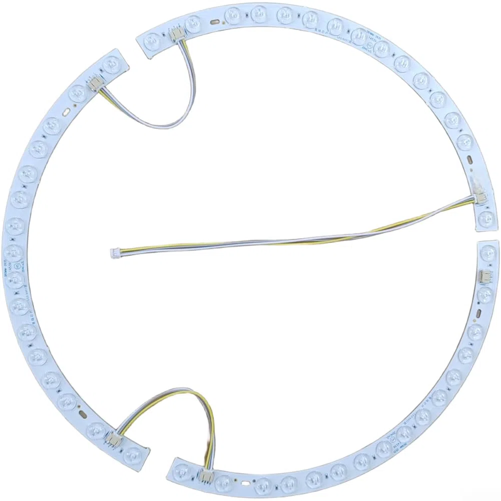 Striscia LED per luce del ventilatore da soffitto - 38 cm, barra magnetica a tre colori, uscita uniforme e luminosa con fissaggio magnetico adesivo (striscia luminosa)