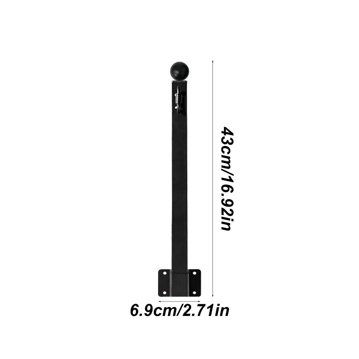 Pali in acciaio resistente | Set di pali leggeri per esterni, 4 pali in metallo in acciaio resistente per luci esterne, bastone leggero resistente alle intemperie da 43 cm, mangiatoia per uccelli,
