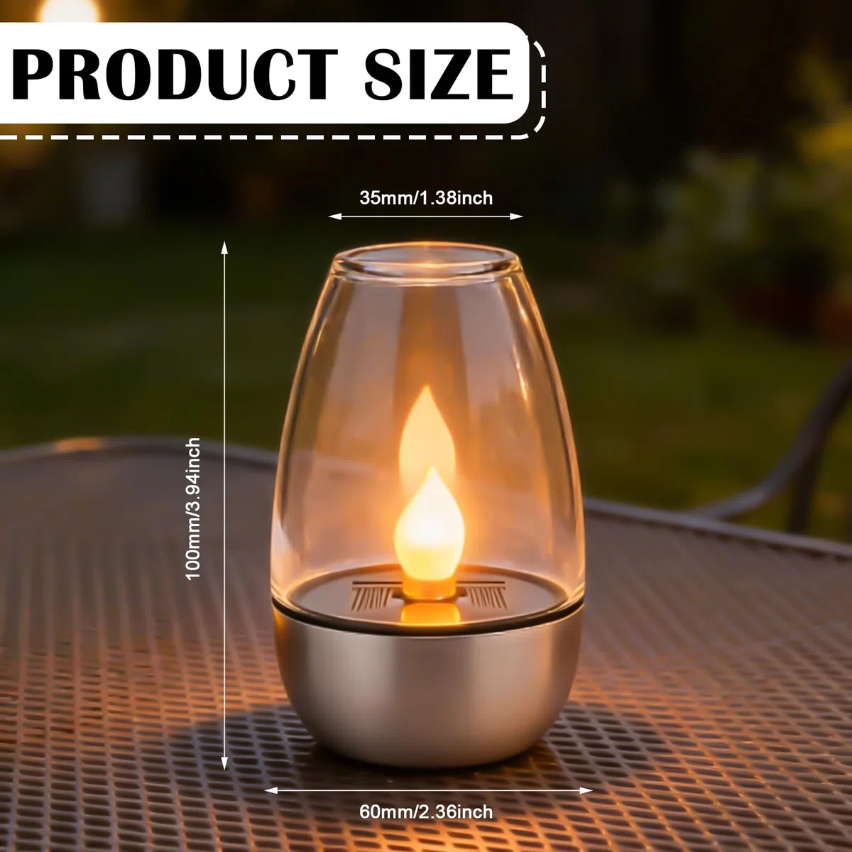 6 candele a LED a energia solare, per esterni, con fiamma a candela, per esterni, resistenti alle intemperie, per giardino, terrazza, balcone, decorazione, bianco caldo