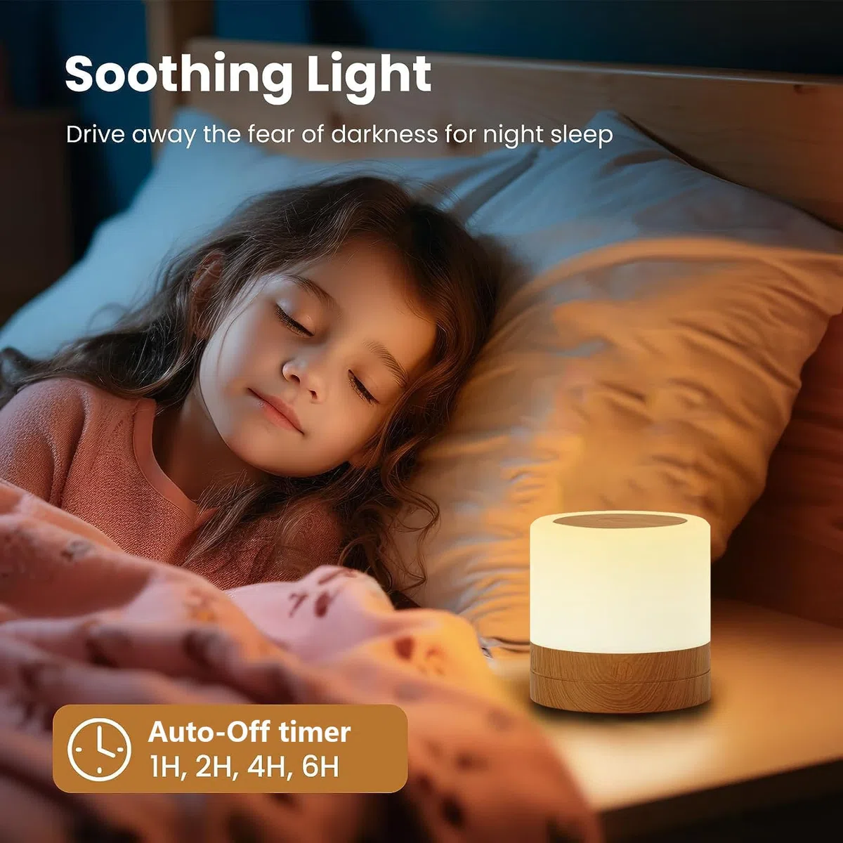 LED Luce Notturna Bambini, MINI Lampada da Comodino Touch Dimmerabile con 13 Colori, Luminosità Regolabile Telecomando, per Camera da Letto Cameretta dei Bambini