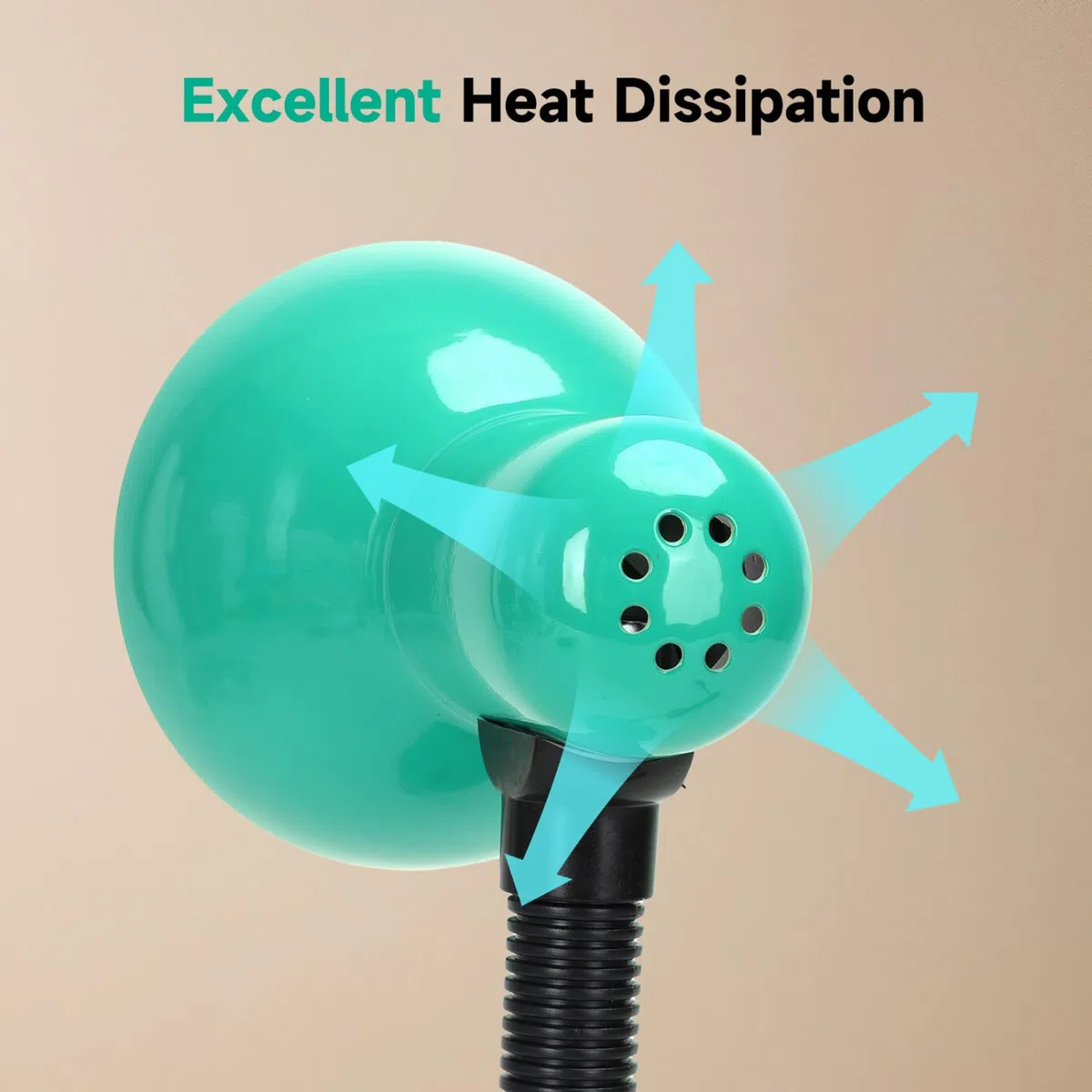 Aigostar Lampada da Scrivania Vintage, Lampada da Tavolo Compatibile con Lampadine LED Modello E27, Senza Lampadina, Max 240V, Ciano, per Adolescenti, Bambini, Ragazze, Leggere, Lavorare, Studiare
