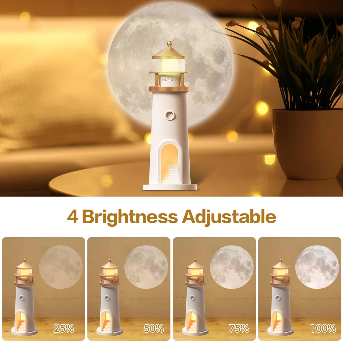 Luce di Proiezione Lunare, Lampada Faro con Telecomando, Luce Notturna Bambini, Romantica Lampada Proiettore, Decorazione Faro con Luce a LED, Regalo per Natale, Compleanno, Ringraziamento