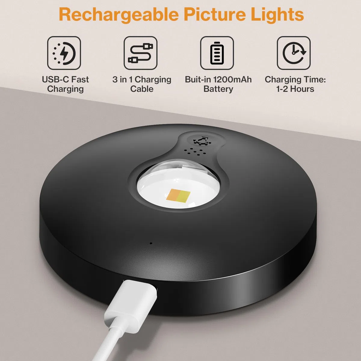 Luce per quadri a batteria, led magnetiche per pittura con telecomando dimmerabile e timer, luci ricaricabili da parete (nero), 3 modalità di illuminazione