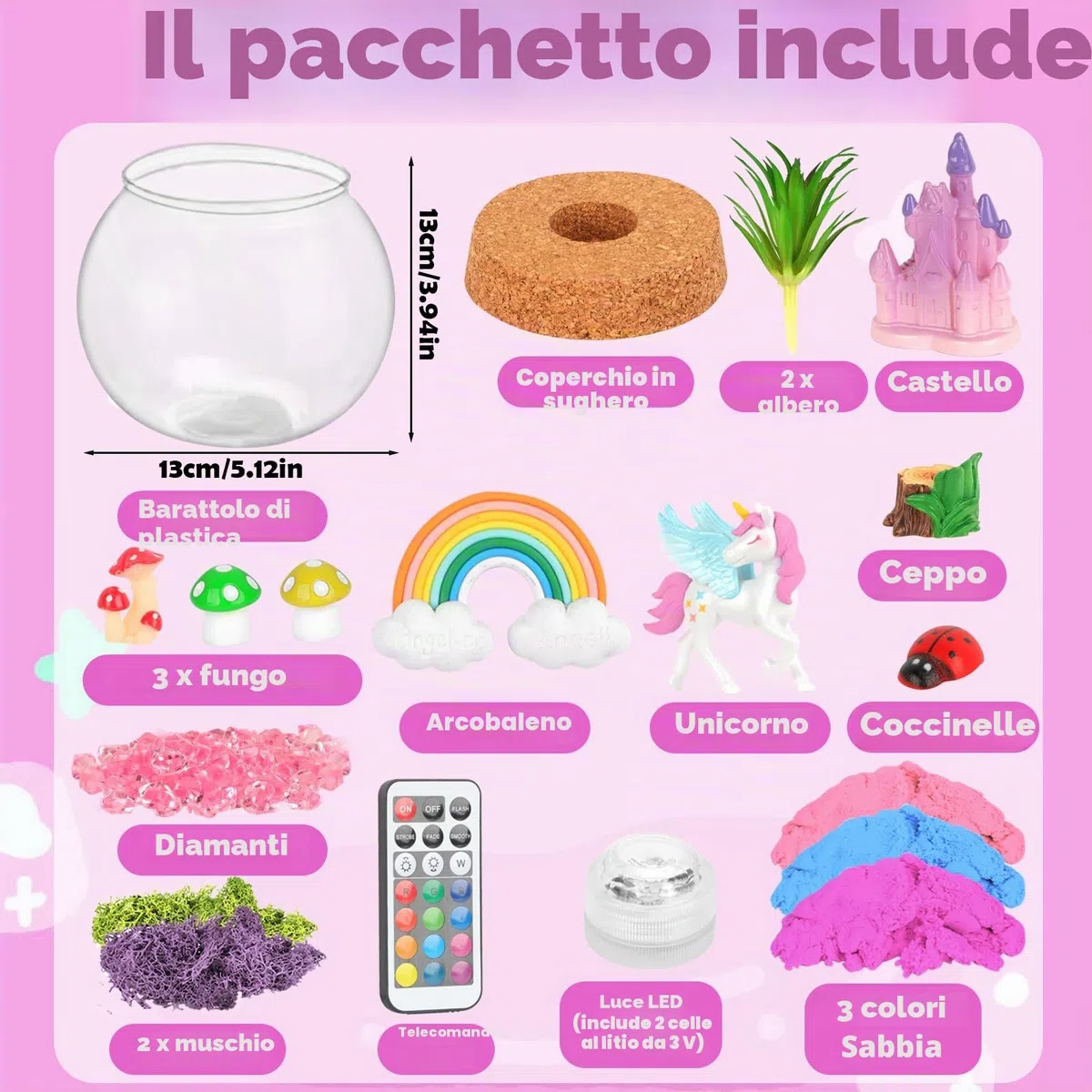 Withosent Unicorno Luce Notturna Bambini, DIY Kit Lavoretti Creativi per Bambini, Lampada Unicorno Con Telecomando, Unicorni Bambina Regalo Lavoretti per Ragazze Ragazzi di 3 4 5 6 7 8 anni